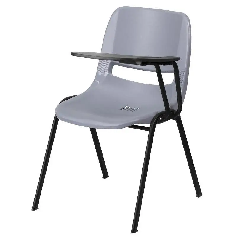 Flash Rugged Furniture HERCULES Gray Ergonomic Shell Chair Left Handed Flip-Up Tablet Arm, RUT-EO1-GY-LTAB-GG Flash Furniture