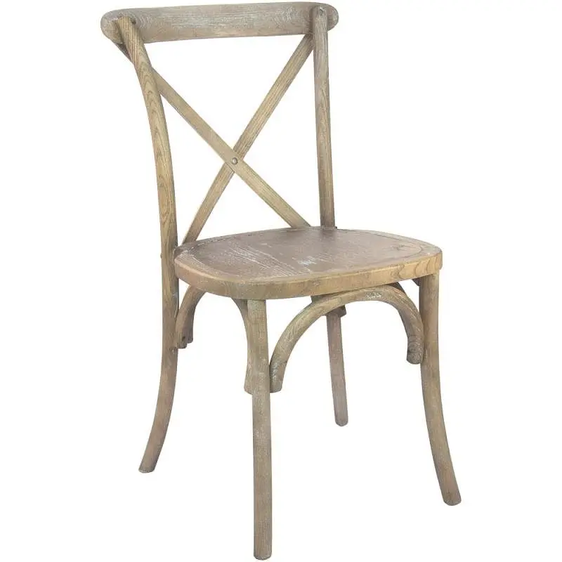 Flash Serrated Furniture Advantage Medium Natural White Grain X-Back Chair, X-BACK-MOWG Flash Furniture
