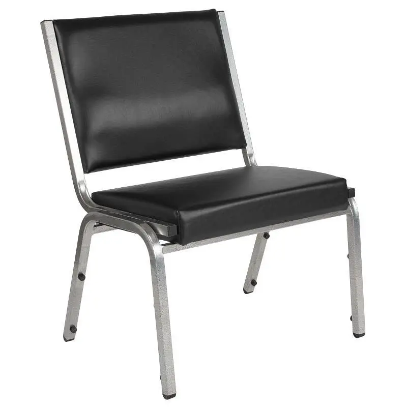 Flash Slim Furniture HERCULES Series 1000 lb. Rated Black Antimicrobial Vinyl Bariatric Medical Reception Chair, XU-DG-604...
