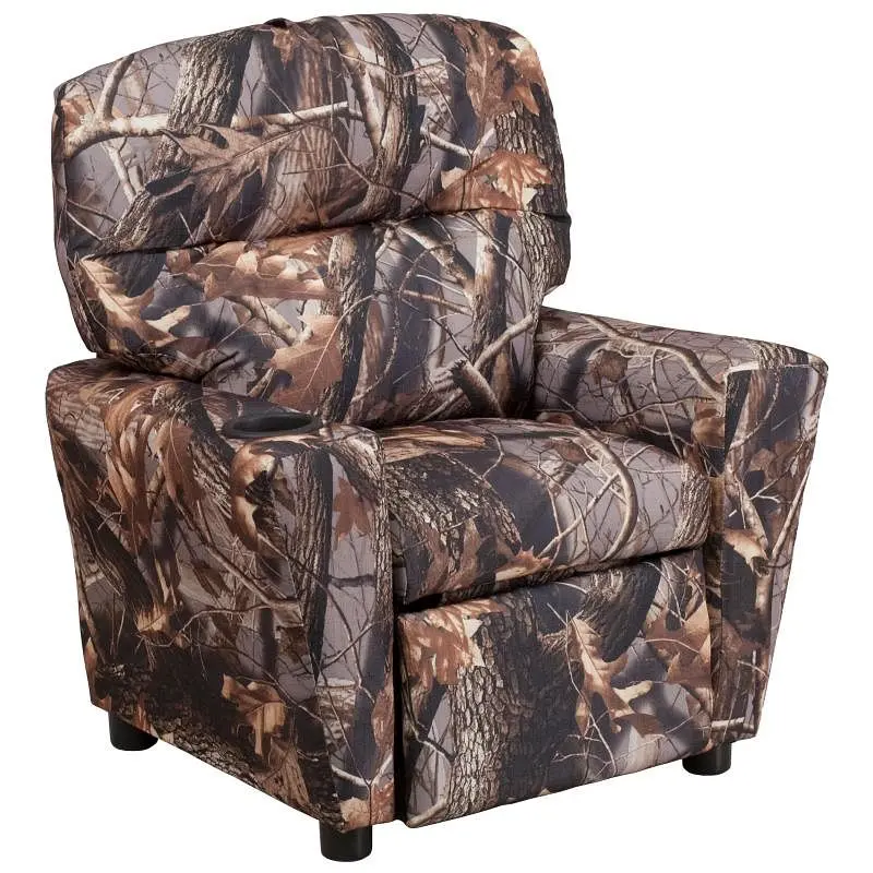 Flash Smooth Furniture Chandler Contemporary Camouflaged Fabric Kids Recliner Cup Holder, BT-7950-KID-CAMO-GG Flash Furniture