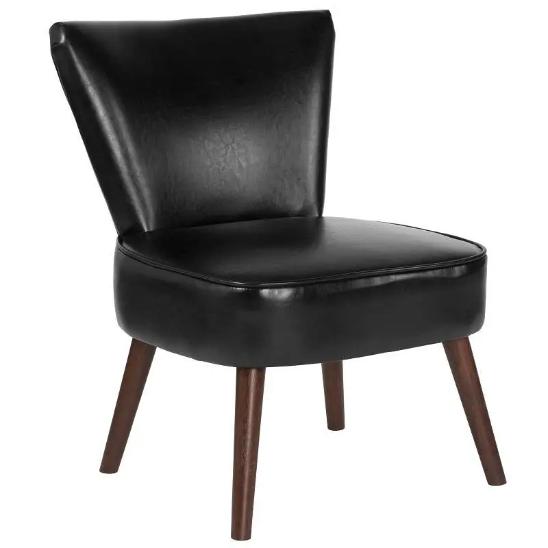 Flash Snap-On Furniture HERCULES Holloway Series Black LeatherSoft Retro Chair, QY-A02-BK-GG Flash Furniture