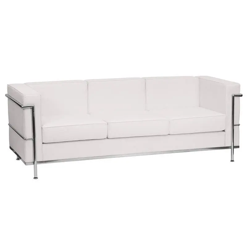Flash Superior Furniture HERCULES Regal Series Contemporary Melrose White LeatherSoft Sofa Encasing Frame, ZB-REGAL-810-3-...