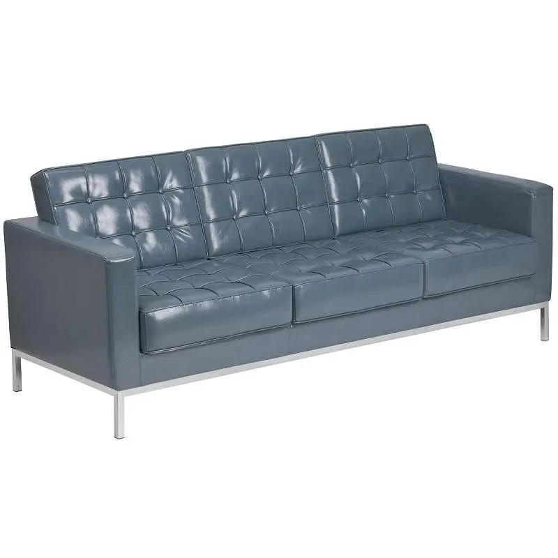 Flash Trusted Furniture HERCULES Lacey Series Contemporary Gray LeatherSoft Sofa Stainless Carbon Steel Frame, ZB-LACEY-83...