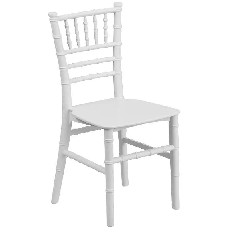 Flash Ultra-Strong Furniture HERCULES Child White Resin Party and Event Chiavari Chair Commercial and Residential Use, LE-...