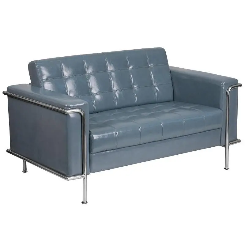 Flash Universal Furniture HERCULES Lesley Series Contemporary Gray LeatherSoft Loveseat Encasing Frame, ZB-LESLEY-8090-LS-...