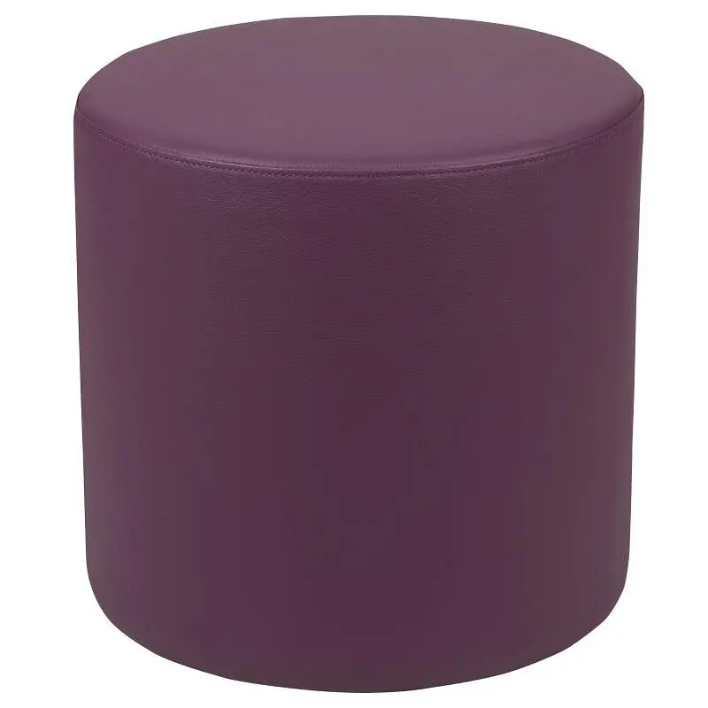 Flash Upgraded Furniture Nicholas Soft Seating Flexible Circle Classrooms and Common Spaces - 18" Seat Height (Purple...