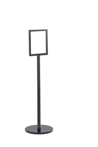 Glaro Distinctive Double Sided Floor Standing Indication Frame, Satin Black conclude, 11"x 8½", Portrait, F4118...
