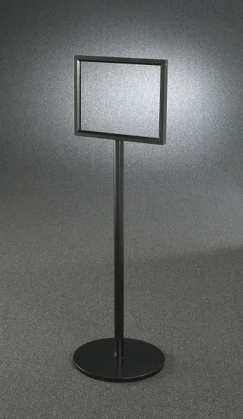 Glaro First-Rate Double Sided Floor Standing Indication Frame, Satin Black conclude, 14"x11", Landscape, F41114-BK