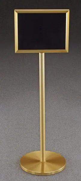 Glaro Single Sided Floor Standing Indication Frame, Satin Bronze conclude, 11"x14", Landscape, Backer Panel &amp...
