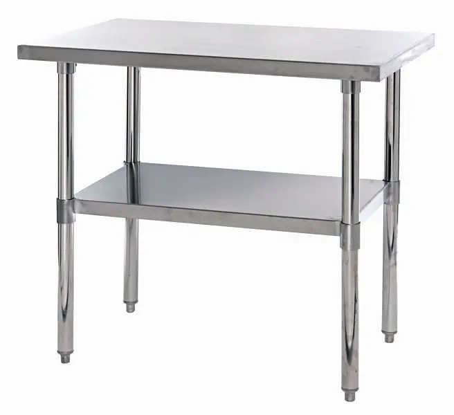 Quantum Storage Systems Work Table, 36"W x 24"D x 34"H, hemmed edges, adjustable undershelf, adjustable fee...