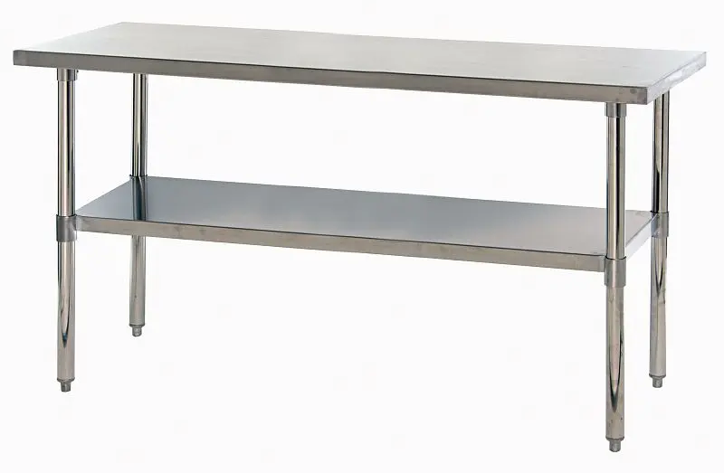 Quantum Storage Systems Work Table, 72"W x 24"D x 34"H, hemmed edges, adjustable undershelf, adjustable fee...