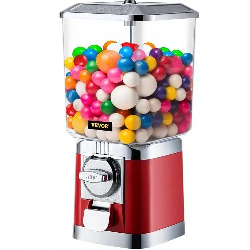 VEVOR Certified-Safe Vending Machine, Timeless Gumball Bank, Huge Load Capacity Candy Gumball Machine, Mini Vending Machin...
