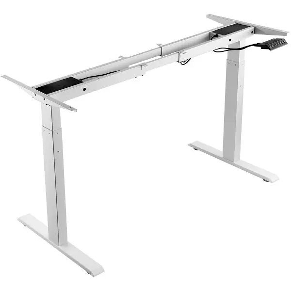 VEVOR Electric Standing Desk Frame. Dual Motor, Adjustable 27.6"-46.1" Height, 43.3"-70.1" Length, Whi...