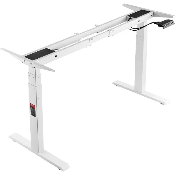 VEVOR Electric Standing Desk Frame Dual Motor, Adjustable 26"-50.8" Height, 43.3"-70.1" Length, Cream ...