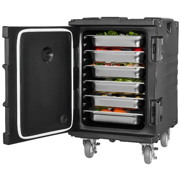 VEVOR Environmentally-Safe Insulated Food Pan Carrier Stackable Catering Dishbox 90L Chafing Dish Wheels, SPBWXHSLLDPEQBJV9V0