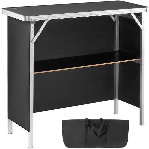VEVOR Folding Travel-friendly Bar Table, Tradedemonstrate Podium Table Indoor, Outdoor, LSZST20ZDSZJN1VEHV0