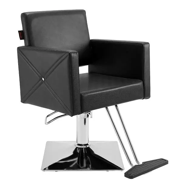 VEVOR No-Tool Salon Chair, Barber Chair Hair Stylist, Seat Size 21.3x19.7x3.9 inch, SLYZ253143YCZWTDAV0