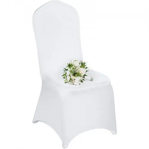 VEVOR Original 100 Pieces Spandex Stretch Chair Covers Ivory Wedding Party Banquet Decoration, 100PCSQBHLYYT0001V0
