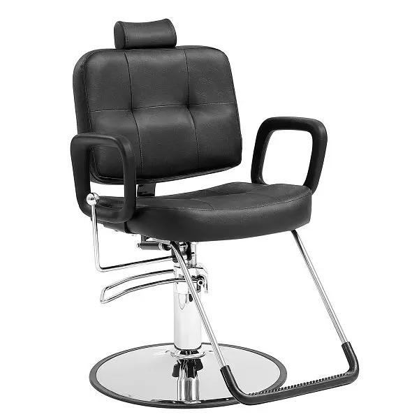 VEVOR Salon Chair, Hydraulic Recliner Barber Chair Hair Stylist, Seat Size 17.7x19.5x3.1 inch, SLYZ4021485YDPBO4V0