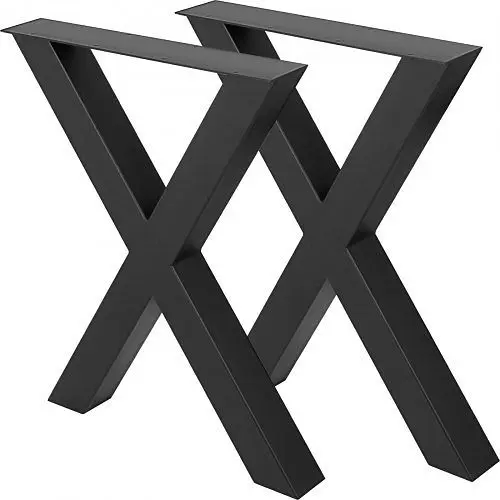 VEVOR 2x Table Legs Metal Dining Table Leg 28.3" x 29.9" x -style Bench Legs Coffee Table, ZT720X760MM000001V0