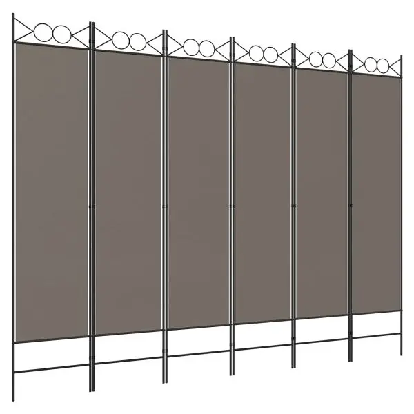 vidaXL 6-Panel Room Divider Anthracite 94.5"x78.7" Fabric, 350160