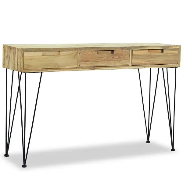 vidaXL Adaptable Console Table 47.2"x13.8"x29.9" Solid Teak, Brown colored, 244573