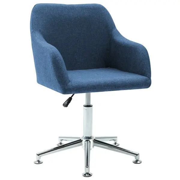 vidaXL Authentic Swivel Office Chair Cobalt Fabric, 21.7" x 20.9" x (30.7"-36.2"), 278509