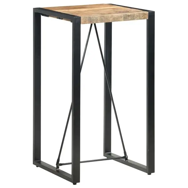 vidaXL Bar Table 23.6"x23.6"x43.3" Solid Mango Wood, Tan colored, 285951
