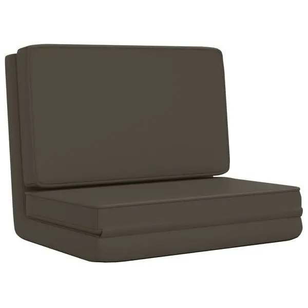 vidaXL Big Folding Floor Chair Anthracite Faux Leather, 336545