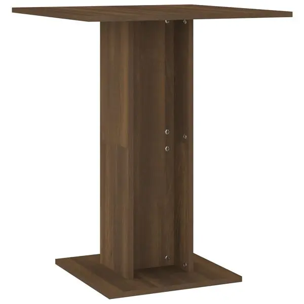 vidaXL Bistro Table Bronze Oak 23.6"x23.6"x29.5" Engineered Wood, 815104