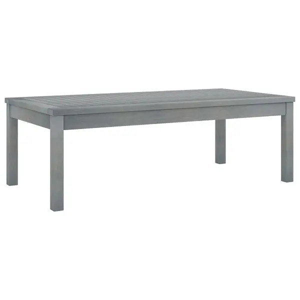 vidaXL Coffee Table 39.4"x19.7"x13" Grey Solid Acacia Wood, 311828
