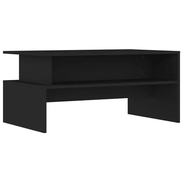 vidaXL Coffee Table Black 35.4"x21.7"x16.7" Engineered Wood, 834279