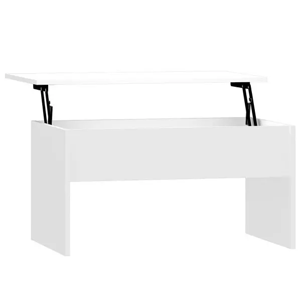 vidaXL Coffee Table High Gloss White 31.5"x19.9"x16.3" Engineered Wood, 809644