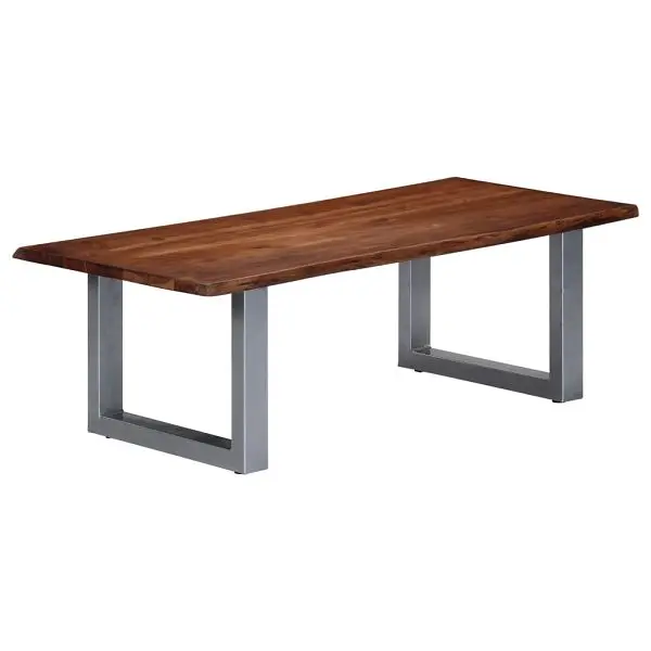 vidaXL Coffee Table Live Edges 45.3"x23.6"x15.7", Brown colored, 247828