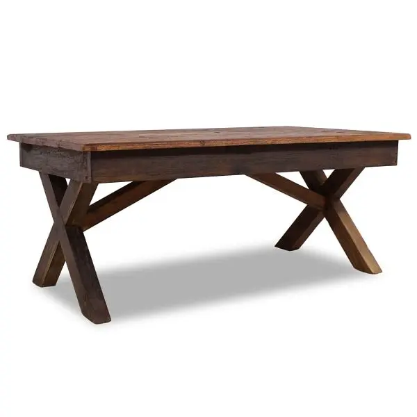 vidaXL Coffee Table Solid Reclaimed Wood 43.3"x23.6"x17.7", Tan colored, 244492