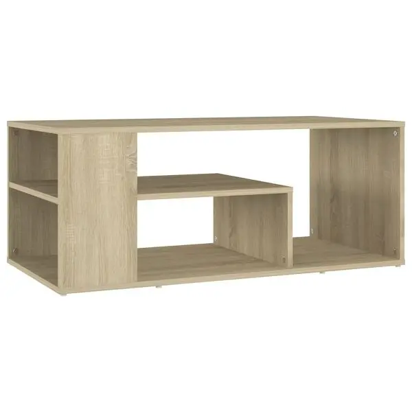 vidaXL Coffee Table Sonoma Oak 39.4"x19.7"x15.7" Engineered Wood, Chocolate colored, 806924