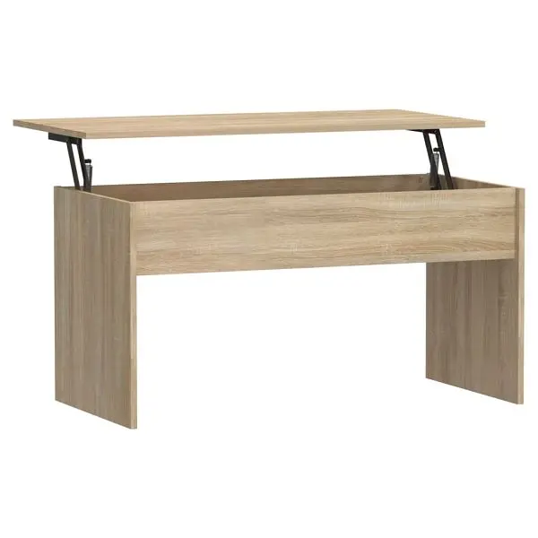 vidaXL Coffee Table Sonoma Oak 40.2"x19.9"x20.7" Engineered Wood, Brown colored, 809632