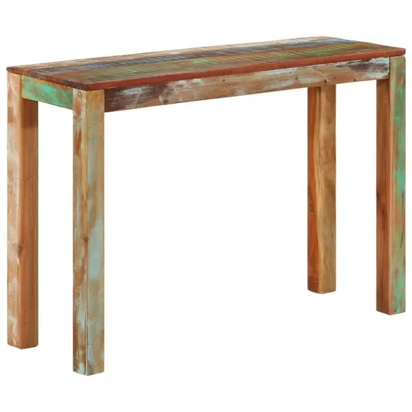 vidaXL Console Table 43.3"x13.8"x29.9" Solid Reclaimed Wood, Multicolour colored, 337271