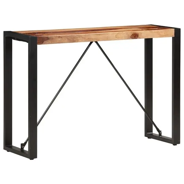 vidaXL Console Table 43.3"x13.8"x29.9" Solid Sheesham Wood, Brown colored, 285947