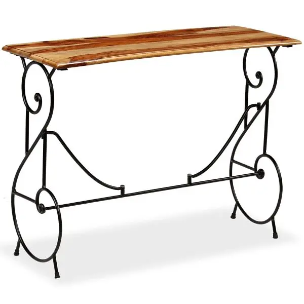 vidaXL Console Table Solid Sheesham Wood 39.4"x15.7"x29.5", Brown colored, 244929