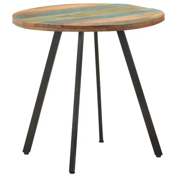vidaXL Dining Table 31.5" Solid Reclaimed Wood, Multicolour colored, 320484