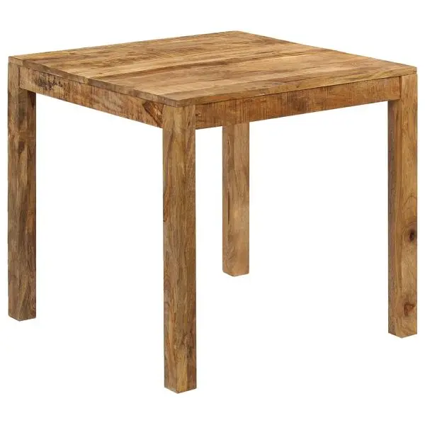 vidaXL Dining Table Solid Mango Wood 32.3"x31.5"x29.9", Chocolate colored, 246704