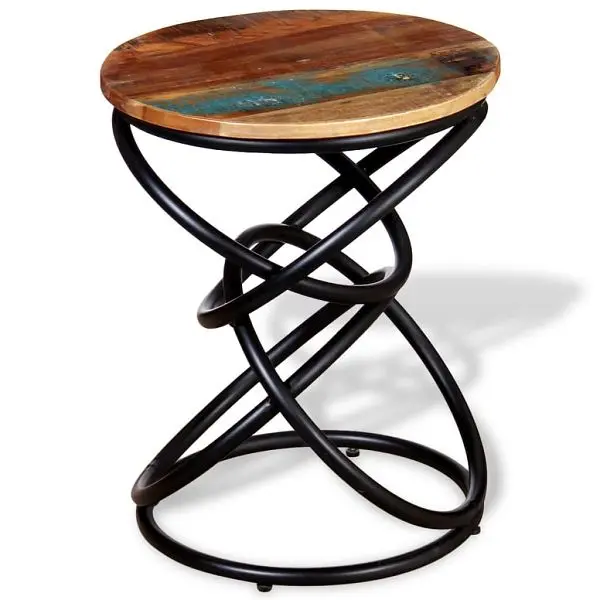 vidaXL End Table Solid Reclaimed Wood, Multicolour colored, 244231