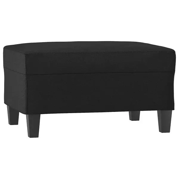 vidaXL Footstool Black 27.6"x21.7"x16.1" Faux Leather, 349355