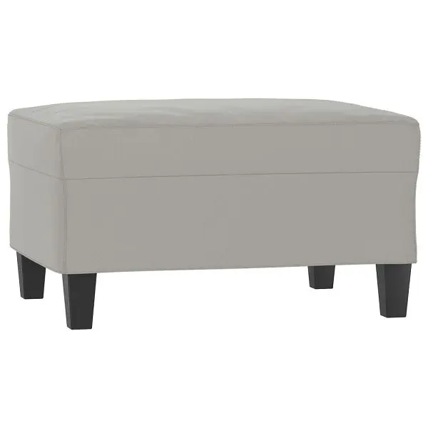 vidaXL Footstool Light Gray 27.6"x21.7"x16.1" Microfiber Fabric, 349362