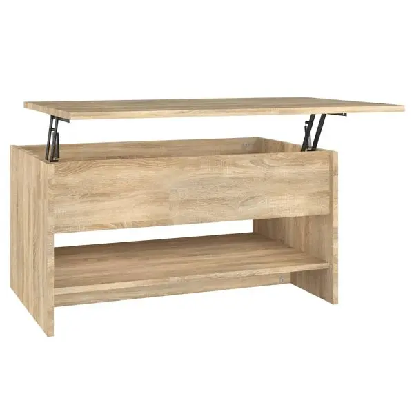 vidaXL Heavy-Duty Coffee Table Sonoma Oak 31.5"x19.7"x15.7" Engineered Wood, Brown colored, 809659