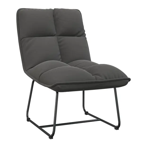vidaXL Leisure Chair Metal Frame Dark Slate Gray Velvet, 336533