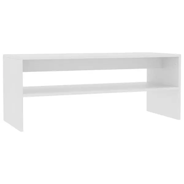 vidaXL Micro Coffee Table Cream 39.4"x15.7"x15.7" Engineered Wood, 800126