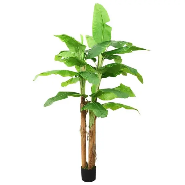 vidaXL Non-Toxic Artificial Banana Tree Pot 118.1" Sage, 336315