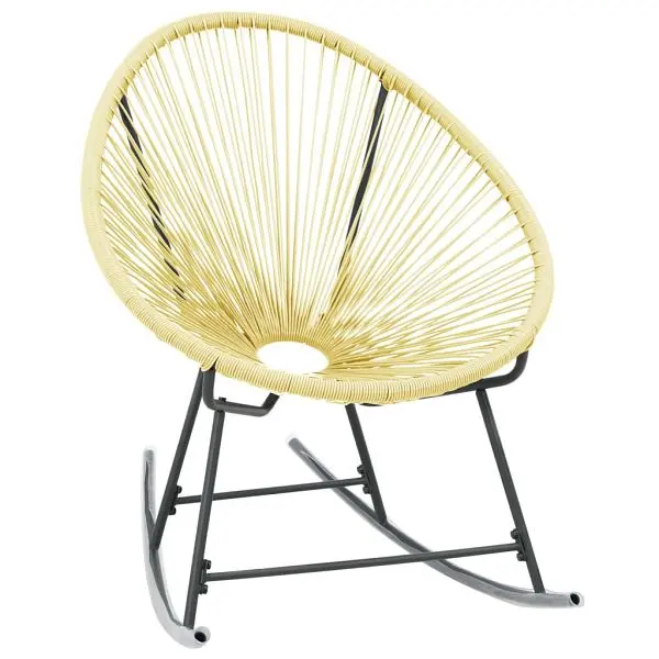 vidaXL No-Tool Outdoor Acapulco Chair Poly Rattan Beige, Brown colored, 313140